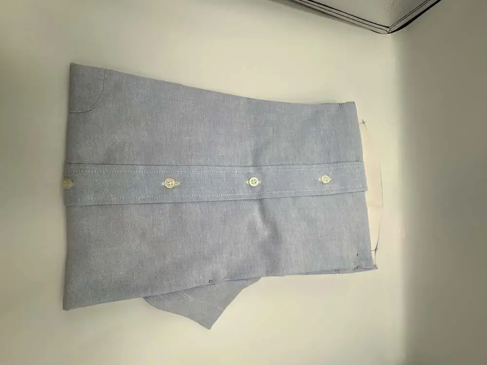 Albini Washed Slate Delave Lightweight Linen Short Sleeve ShirtShirt by ,